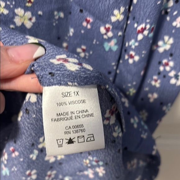 Addition Elle Multicolored Midi Bishop Sleeve Dress - Picture 6 of 6